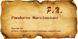 Pandurov Narcisszusz névjegykártya